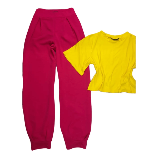 Basic Baggy Blouse And Shorts Set