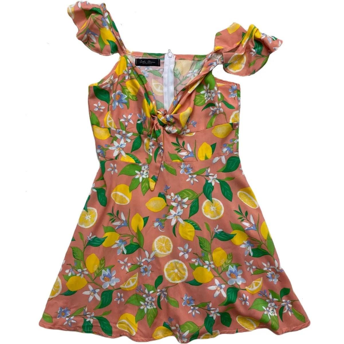 Printed Bare Sleeves Dress