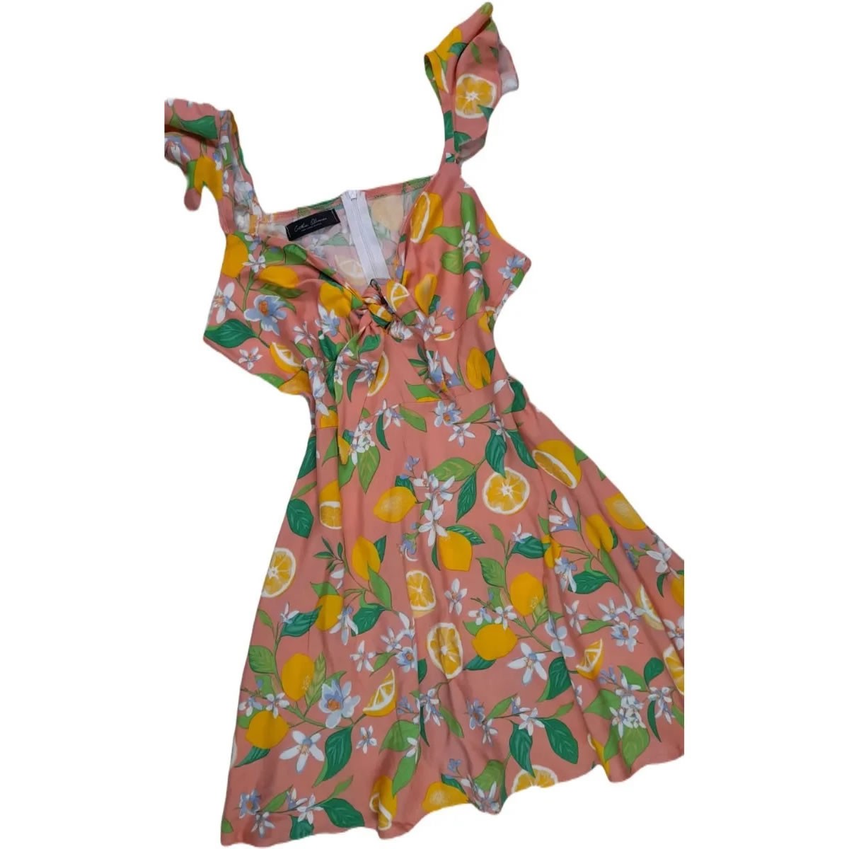 Printed Bare Sleeves Dress