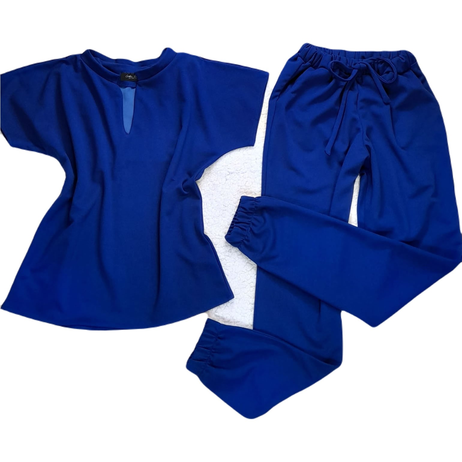 V-Neck Blouse & Jogger Pant Set