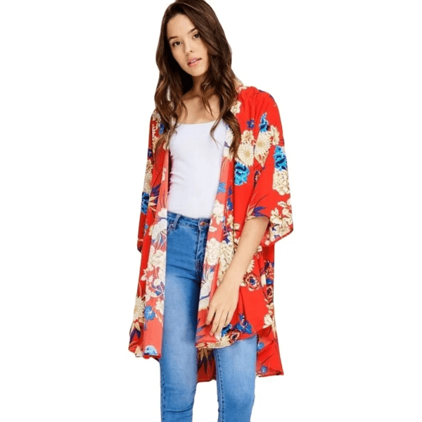 Short Sleeve Beach Kimono