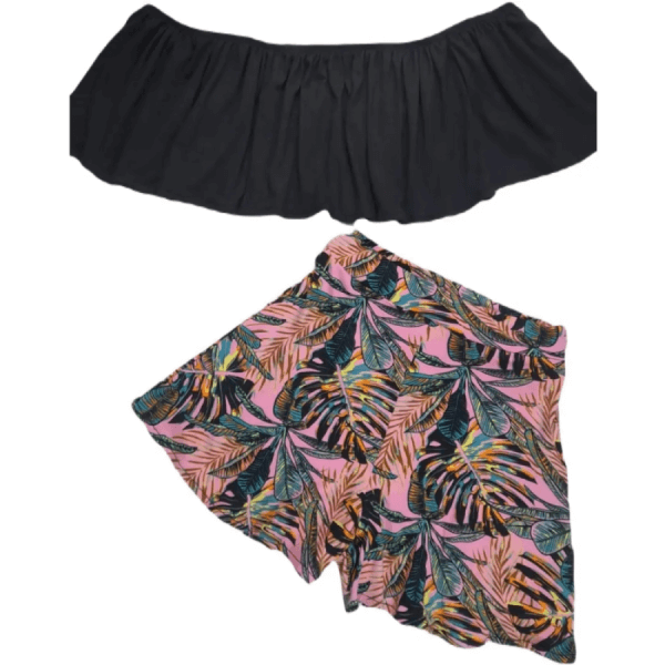 Peasant Blouse And Tropical Short Set