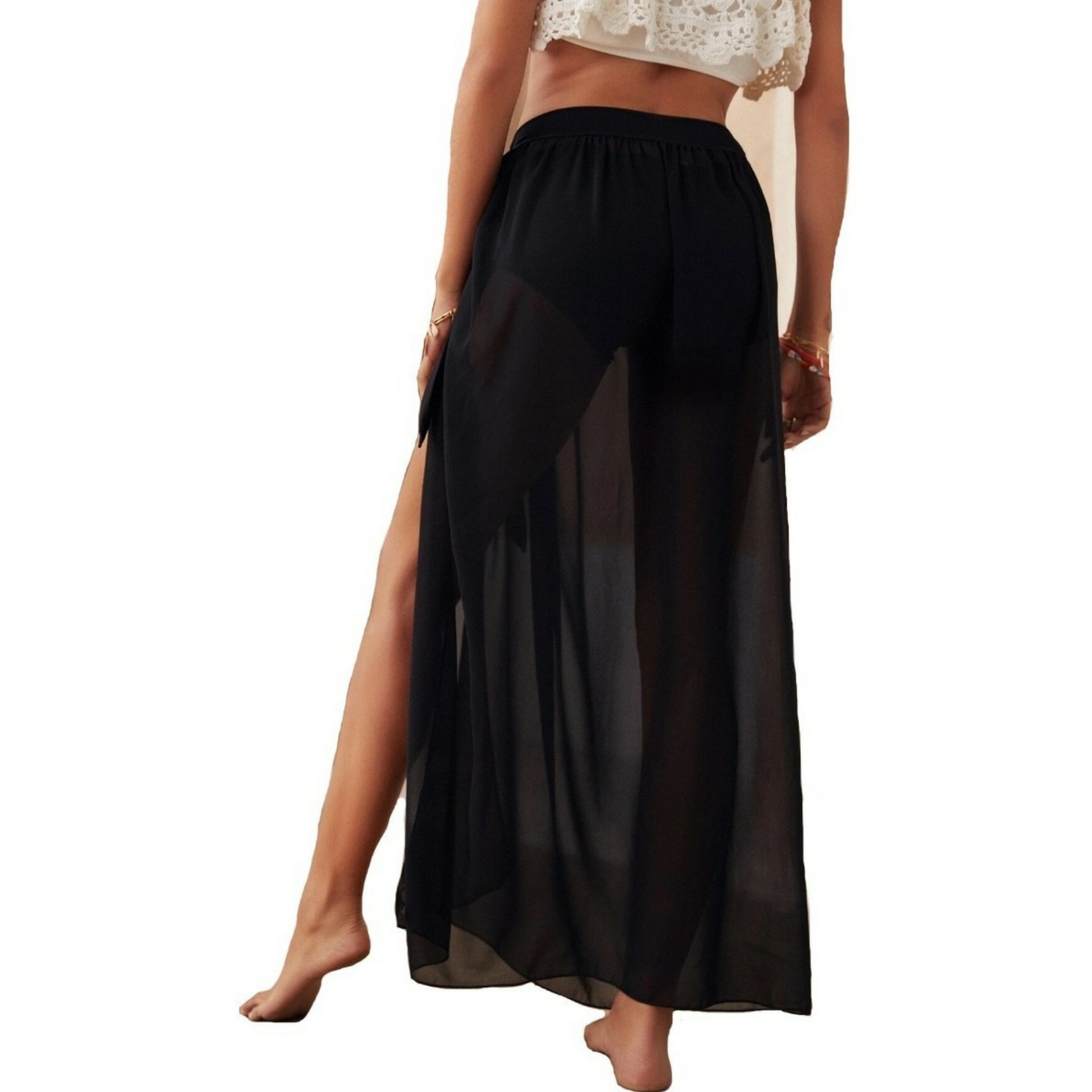 Pareo Skirt Type With Knotted Waist