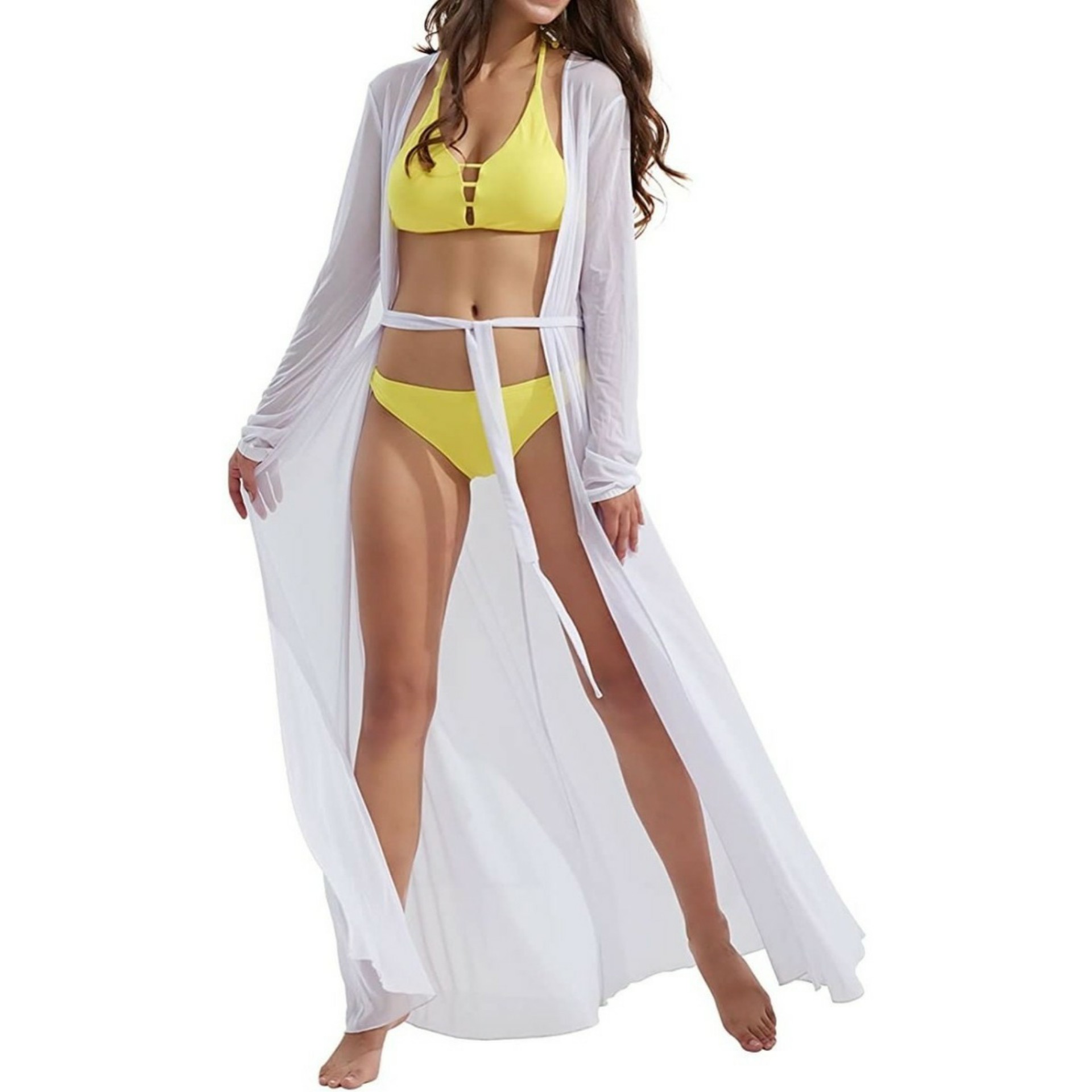 Long Sleeve Bathrobe With Bow