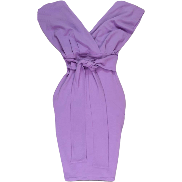 V Neck Sleeveless Dress With Bow Belt