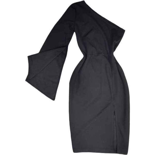 One Shoulder Flare Sleeve Party Dress