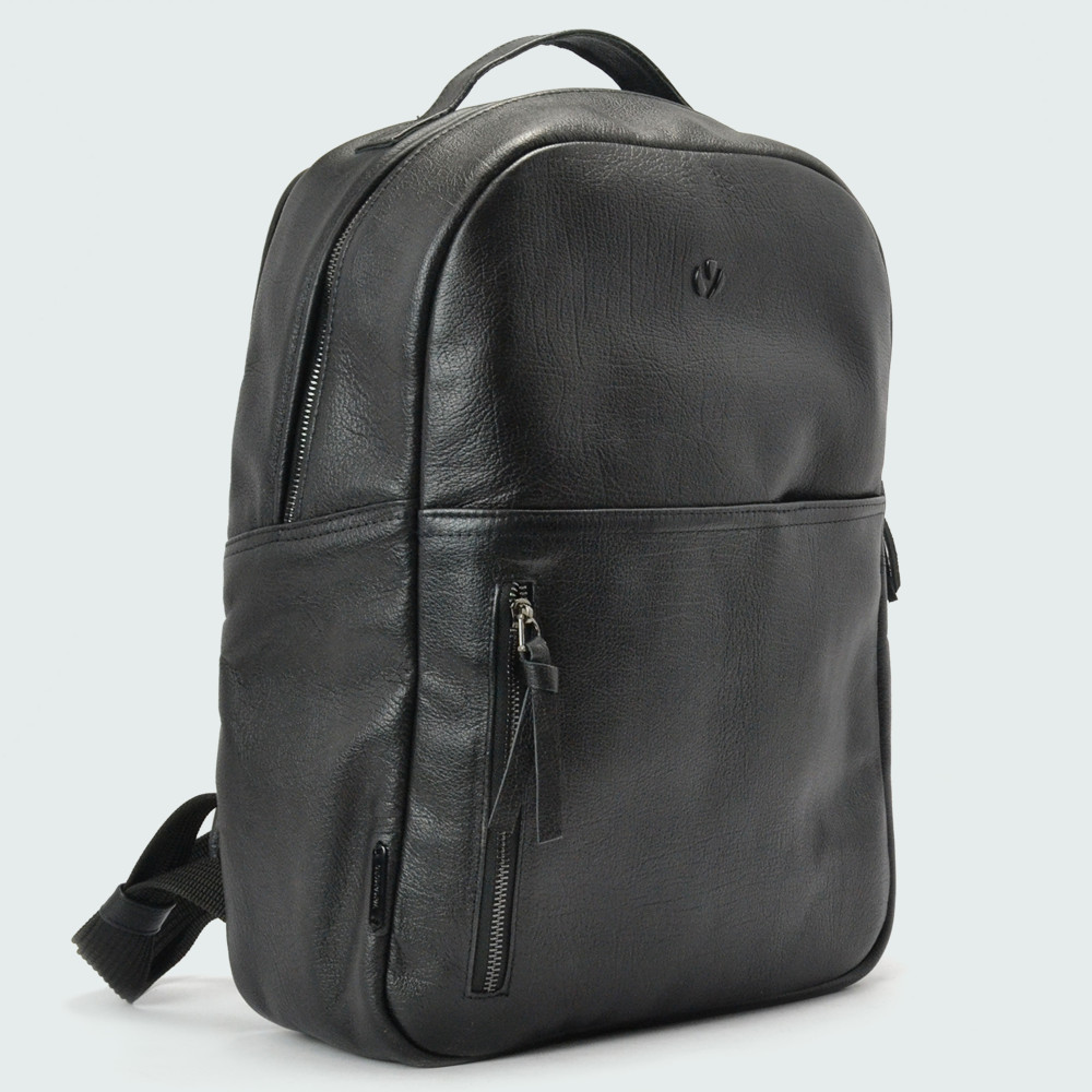 Amsterdan Gaucho Negro Leather Backpack