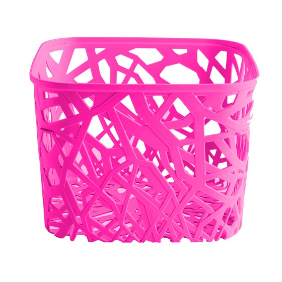 Home goods. Square basket 19 x 14 cm(BPA FREE Polypropyle) Pink