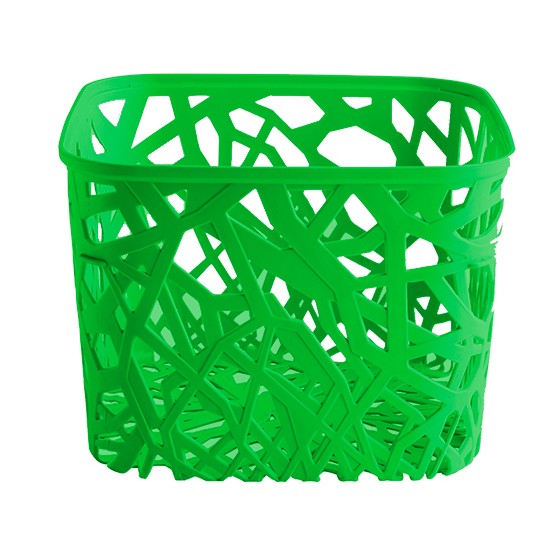 Home goods. Square basket 19 x 14 cm(BPA FREE Polypropyle) Green