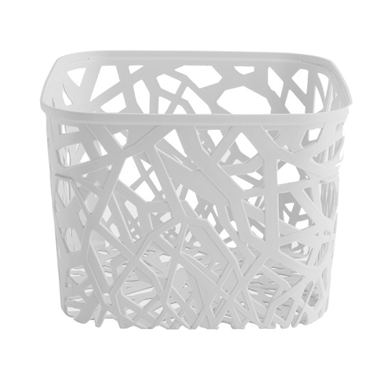 Home goods. Square basket 19 x 14 cm(BPA FREE Polypropyle) White