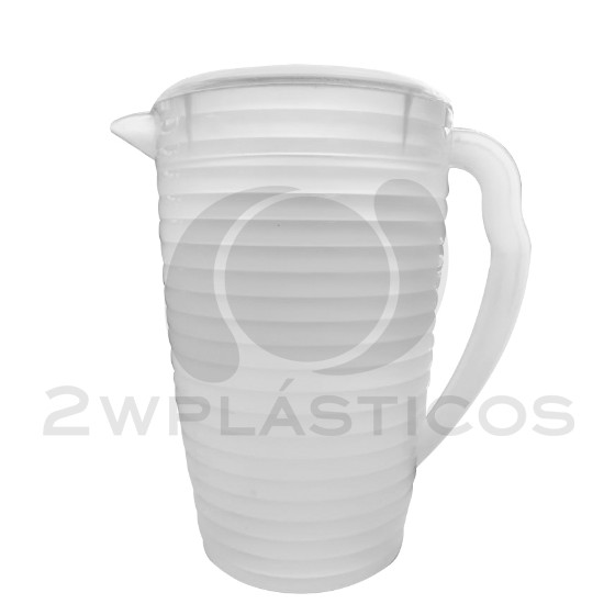 Kitchen goods. Plastic jar 2L(BPA FREE Polypropyle)White