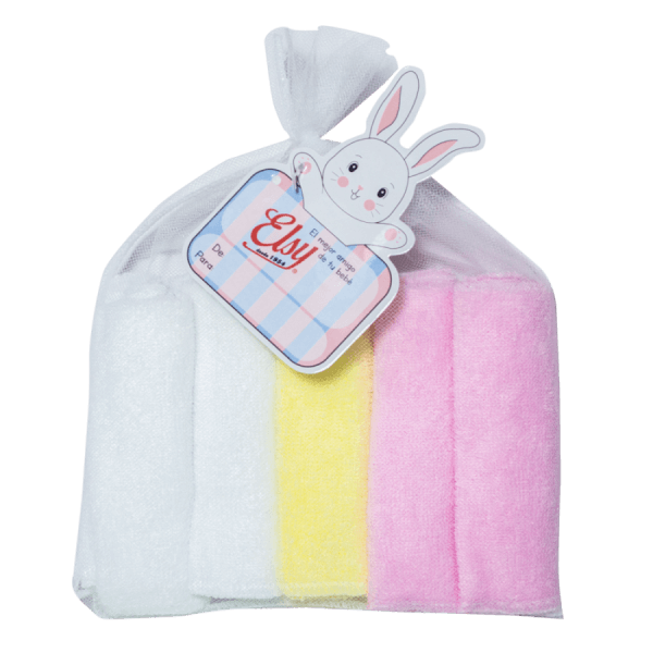 Pack Of 5 Facial Baby Flannel Towels Brand ELSY