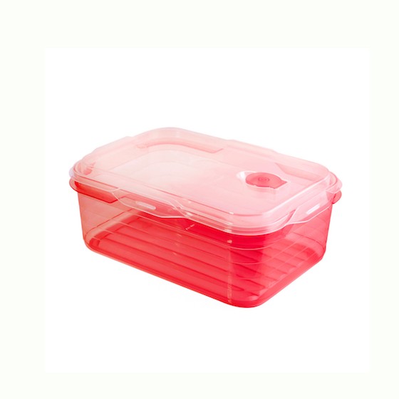 Food container 500ml,  with microwave valve  (BPA FREE Polypropyle) Red