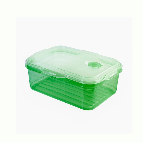 Food container 500ml,  with microwave valve  (BPA FREE Polypropyle) Green