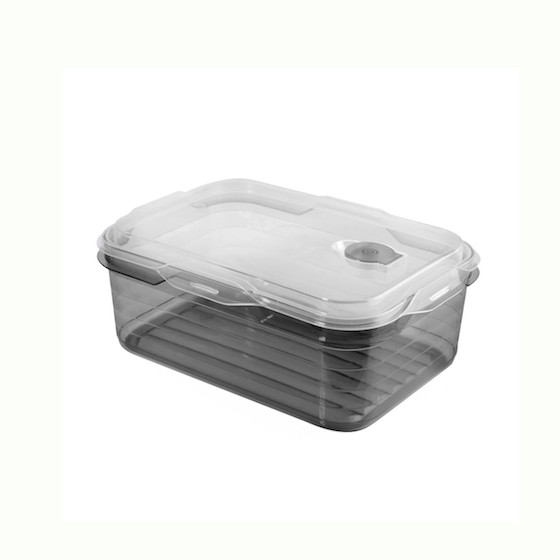 Food container 500ml,  with microwave valve  (BPA FREE Polypropyle) Black
