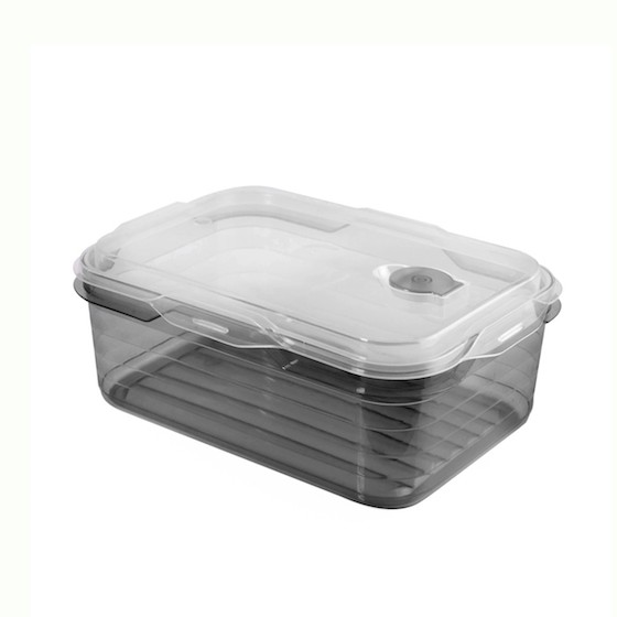 Food container 750ml, microwave container(with valve) (BPA FREE, PP) Black