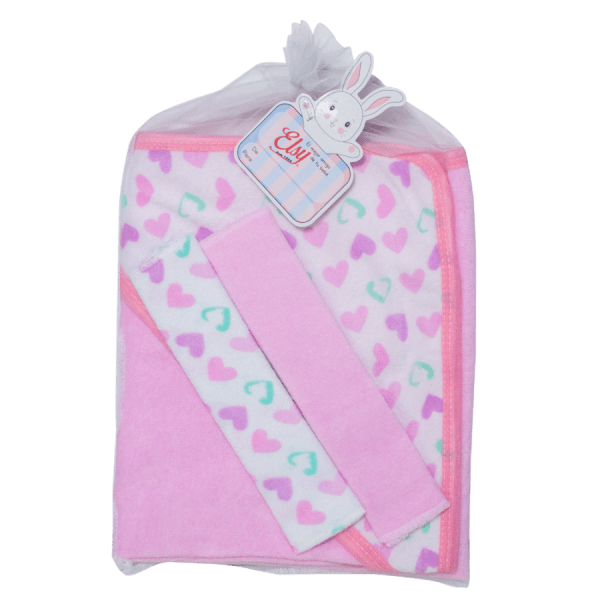 Pack of 1 Baby Bath Towel and 2 Facial Towels brand ELSY