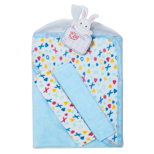 Pack of 1 Baby Bath Towel and 2 Facial Towels brand ELSY