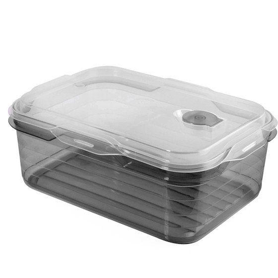Food container 1900ml, microwave container(with valve) (BPA FREE ) Black