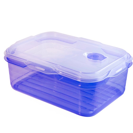 Food container 1900ml, microwave container(with valve) (BPA FREE ) Blue