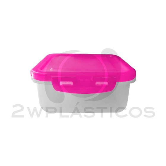 Food clip container 500ml (BPA FREE) Pink lid