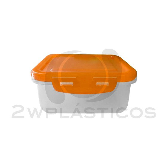 Food clip container 500ml (BPA FREE) Orange lid