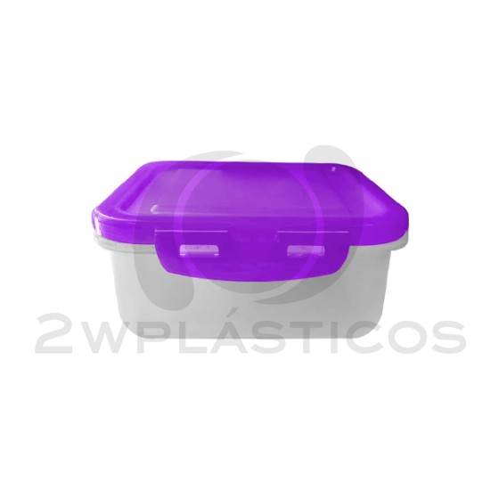 Food clip container 500ml (BPA FREE) Purple lid