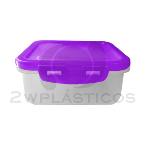 Food clip container 1000ml(33oz) (BPA FREE) Purple lid