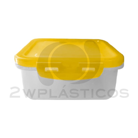 Food clip container 1000ml(33oz) (BPA FREE) Yellow lid