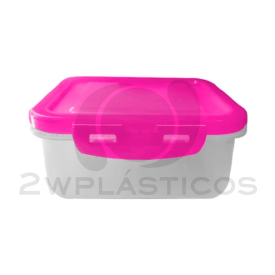 Food clip container 1000ml(33oz) (BPA FREE) Pink lid