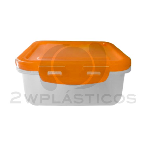 Food clip container 1000ml(33oz) (BPA FREE) Orange lid