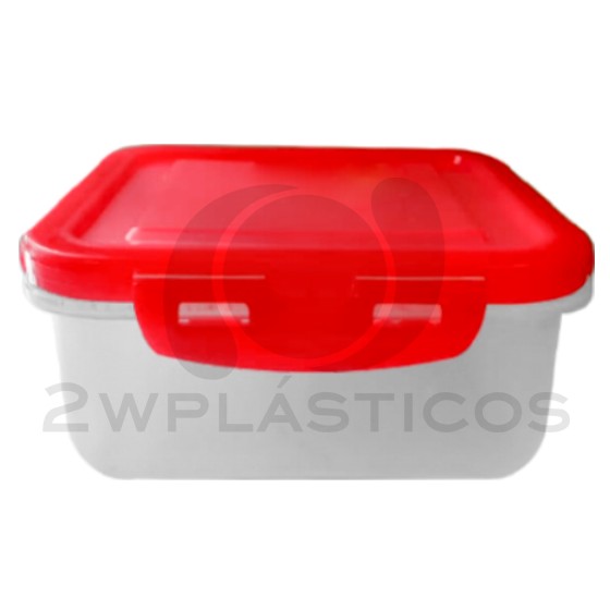 Food clip container 2 Lt(67oz)   (BPA FREE) Red lid