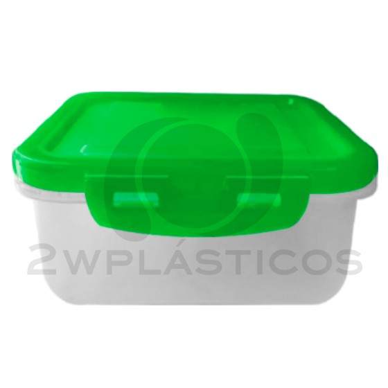 Food clip container 2 Lt(67oz)   (BPA FREE) Green lid