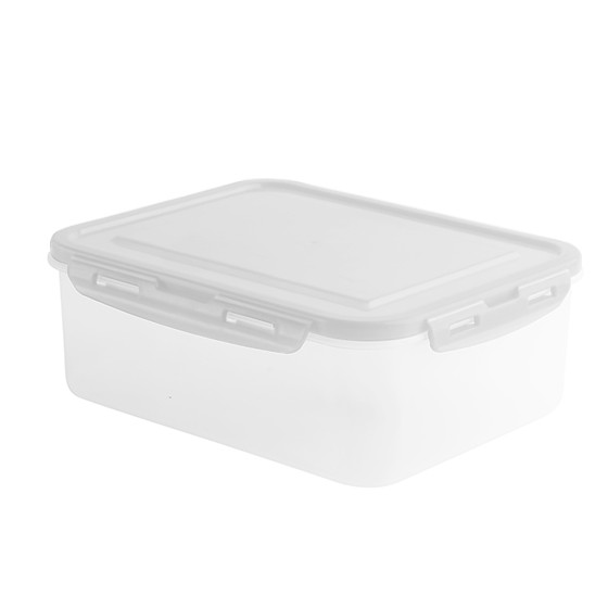 Food  Container-  Clip Flat Rectangular Container 1700 ml (BPA FREE) White lid