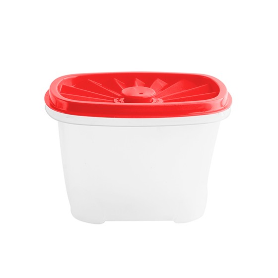 Food container-  Rectangular Date Container 500ml (17oz)  (BPA free) Red lid