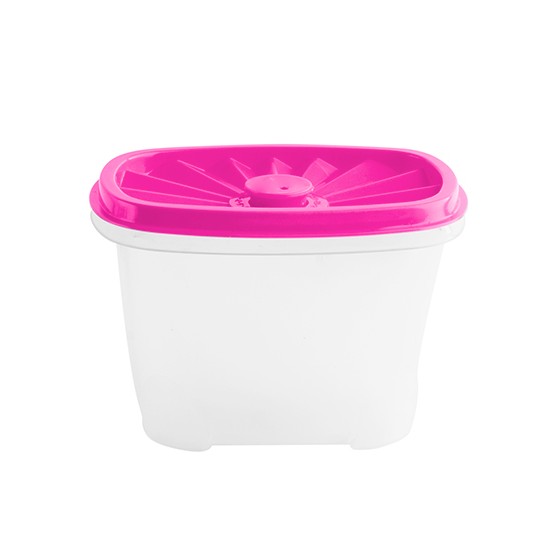Food container-  Rectangular Date Container 500ml (17oz)  (BPA free) Pink lid