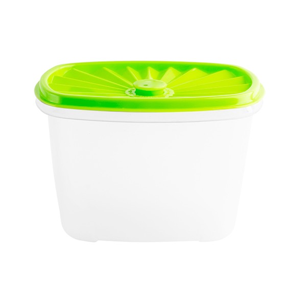 Food container-  Rectangular Date Container 1000ml (33oz)  (BPA free) Green lid