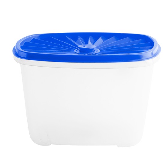 Food container-  Rectangular Date Container 2000ml (67oz)  (BPA free) Blue lid