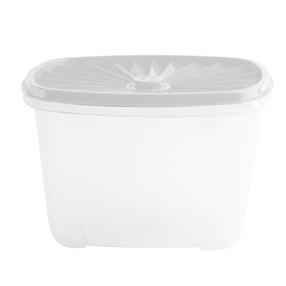 Food container-  Rectangular Date Container 2000ml (67oz)  (BPA free) White lid