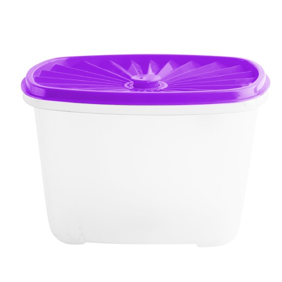 Food container-  Rectangular Date Container 2000ml (67oz)  (BPA free) Purple lid