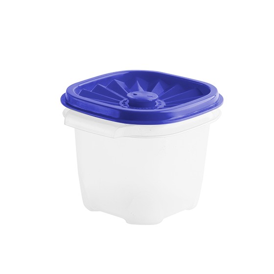 Food container-  Square Date Container 450ml(15oz)  (BPA free) Blue lid