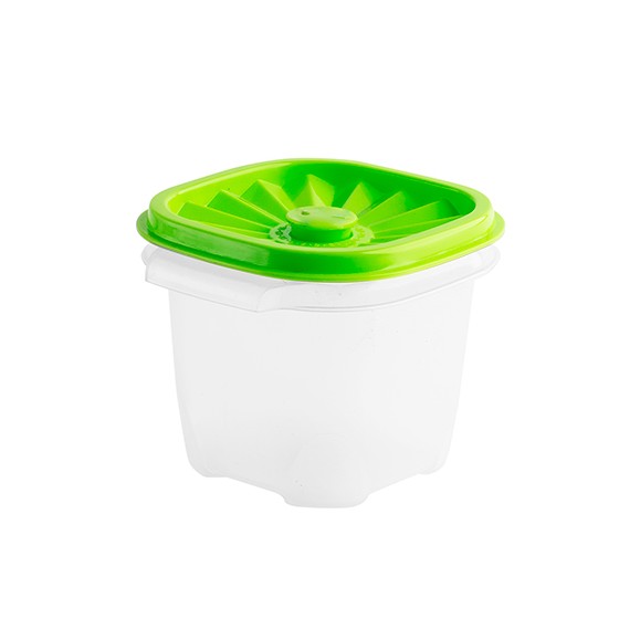Food container-  Square Date Container 450ml (15oz)  (BPA free) Green lid