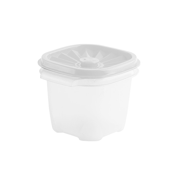 Food container-  Square Date Container 450ml (15oz) (BPA free) White lid