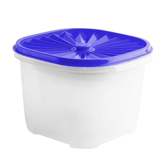 Food container-  Square Date Container 2 lt  (67) (BPA free) Blue lid