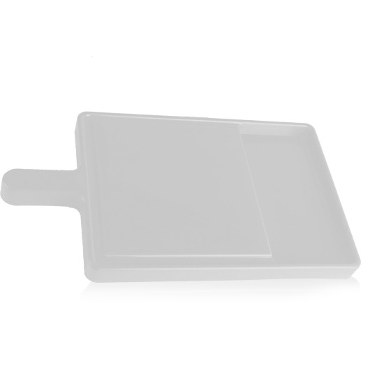 Kitchen utensil- Handle cutting board 16.6x29.5 cm (BPA FREE Polypropyle) White