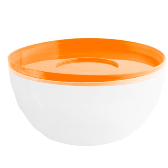 Kitchen utensil -  Round Bowl 1,700 ml (BPA FREE Polypropylene)Orange lid