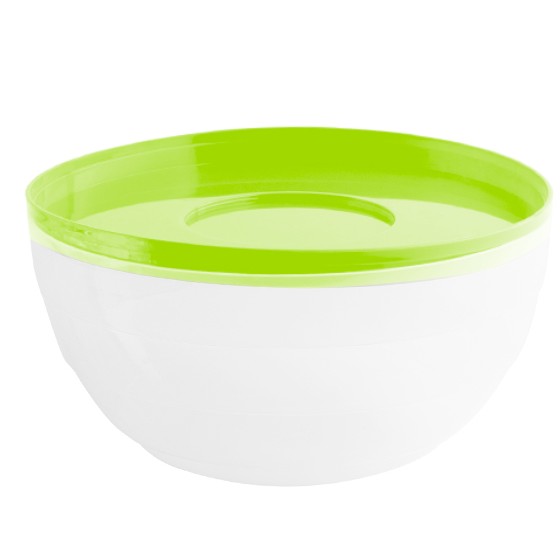 Kitchen utensil -  Round Bowl 1,700 ml (BPA FREE Polypropylene) Green lid