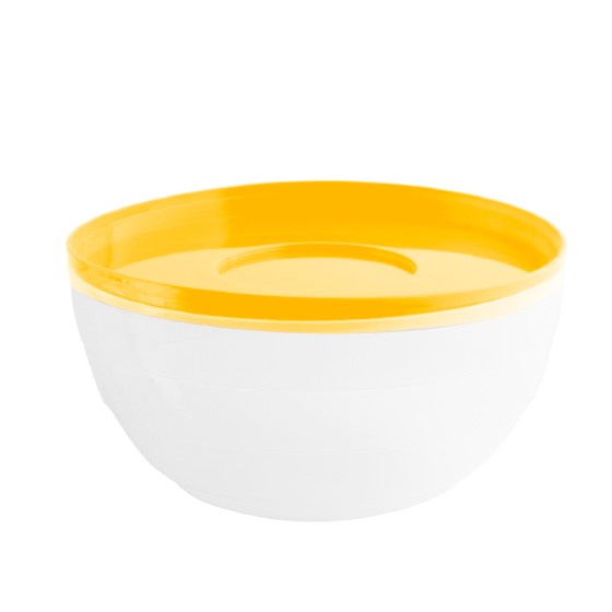 Kitchen utensil -  Round Bowl  500ml (BPA FREE Polypropylene) Yellow lid