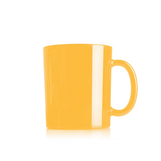 Kitchen utensil- Coffe cup 450ml  8.7 x 10.4 cm (BPA FREE)(Material AS) Yellow