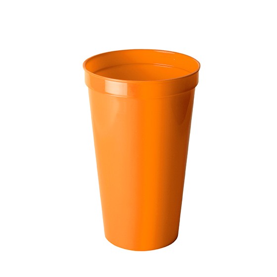 Table utensil. Party glass 550ml 14 x 9 cm  (BPA FREE, Polypropylene) Orange